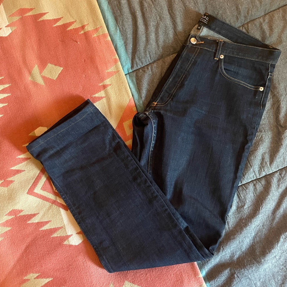 Men’s APC Dark Denim Jeans Size 34x30